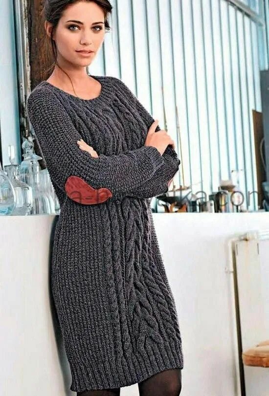 Платья спицами фото Уютное платье спицами Шикарное платье, Модные стили, Модели