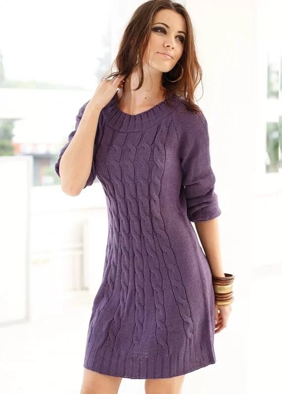 Платья спицами фото вязание спицами Knit dress pattern, Knit dress, Dresses casual winter