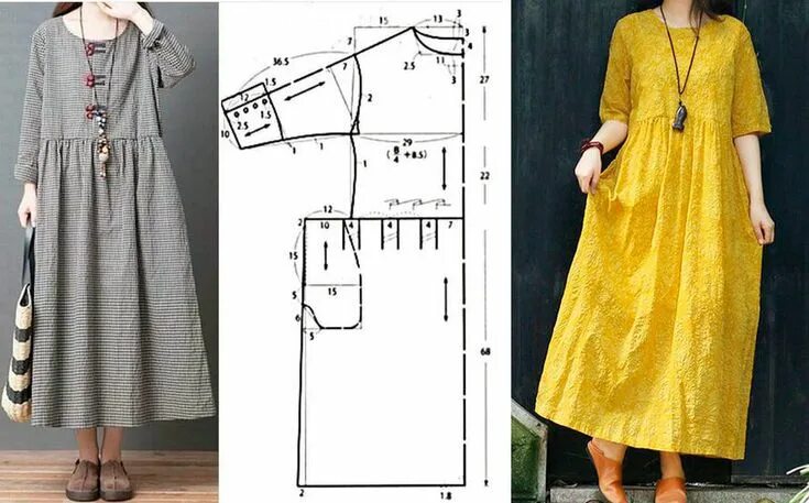 Платья стиля бохо своими руками выкройки Шьём 3 платья в бохо-стиле с асимметричным подолом Выкройка платья, Пошив модной