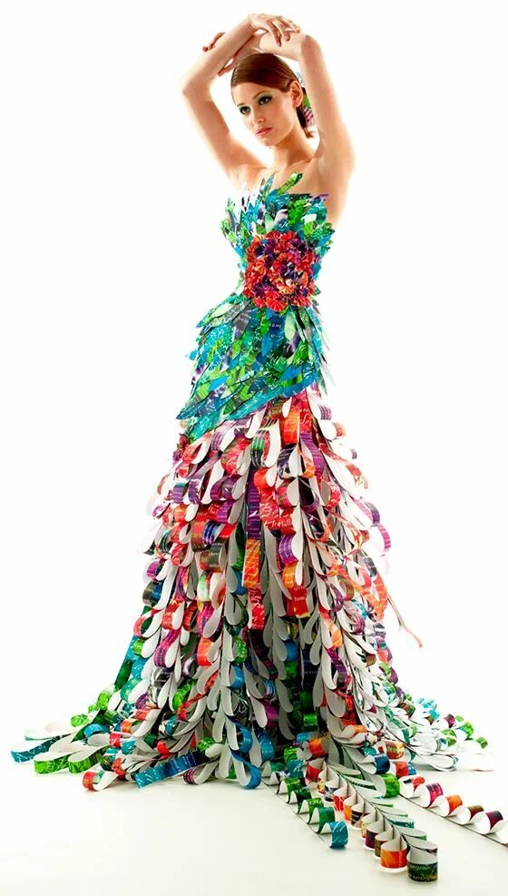 Платья своими руками фото Papier Couture by Lia Griffith for Xerox Recycled dress, Paper dress, Paper fash