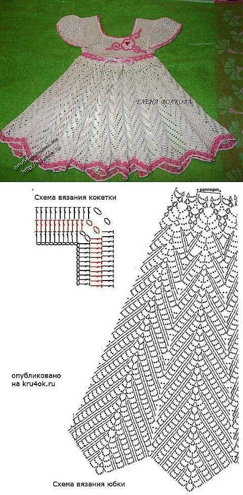 Платья связанные крючком для девочек схемы Картинки ВЯЗАНОЕ ПЛАТЬЕ ДЕВОЧКИ 2 ЛЕТ СХЕМЫ