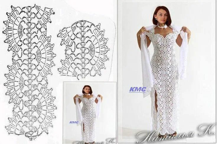 Платья связанные крючком со схемами Classy Dress Motif for Crochet. OMG This Dress is BEAUTIFUL!! Схемы вязаных крюч