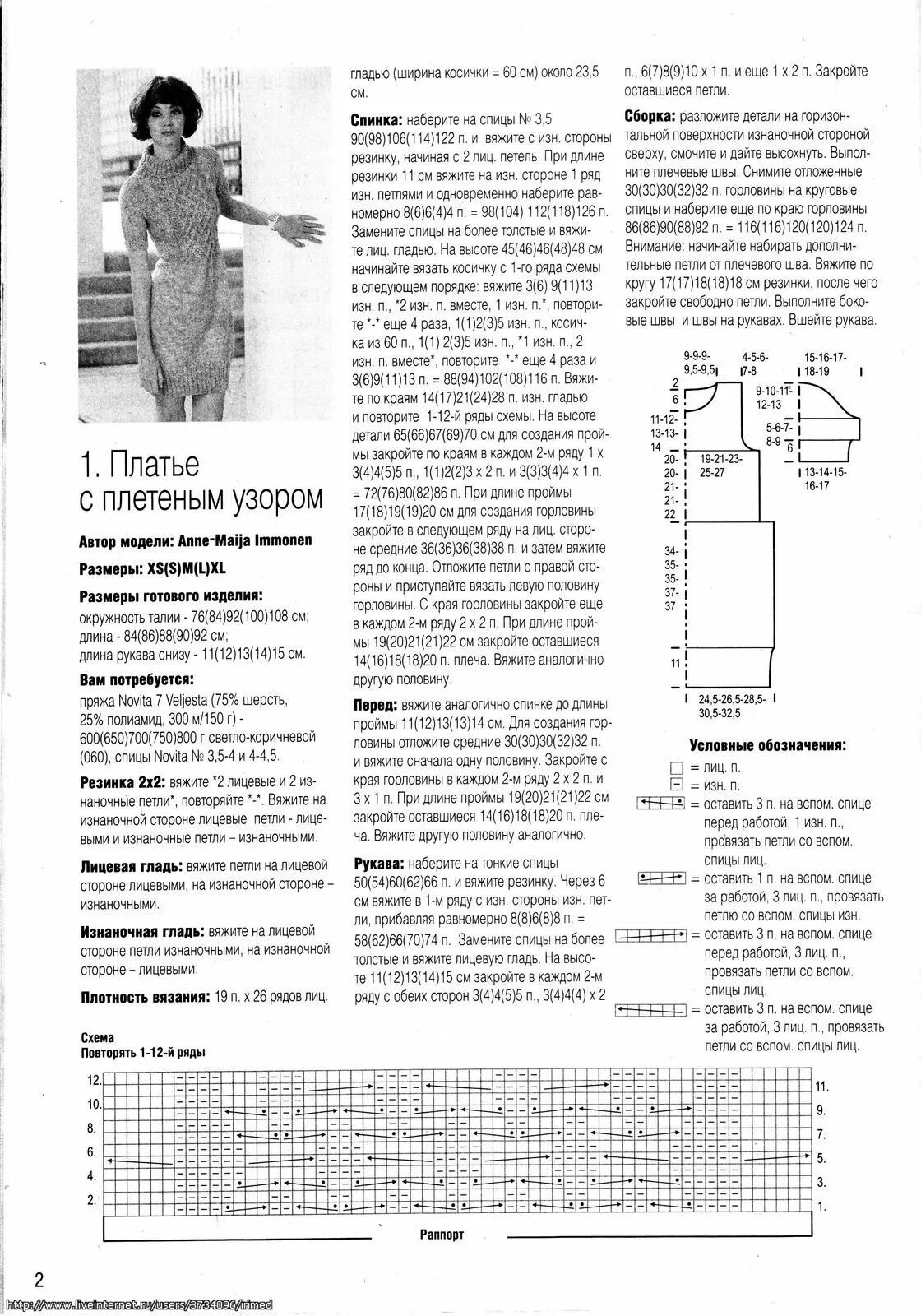 Платья связать спицами схема Радикал-Фото: Картинка Вязание, Платья, Картинки