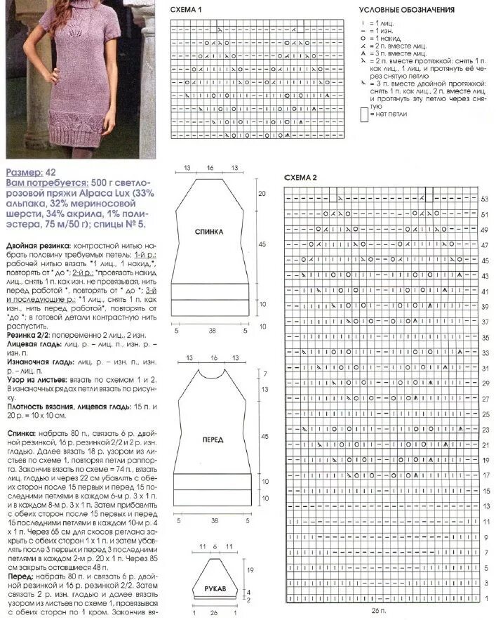 Платья связать спицами схема Вязанное платье-туника Платья, Вязанное платье, Связанные крючком топы