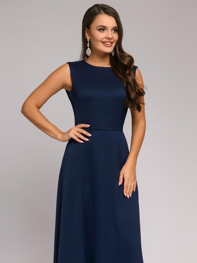 Платья темно синего цвета фото 1001 Dress / Платье темно-синего цвета длины макси без рукавов 1001dress* Вечерн