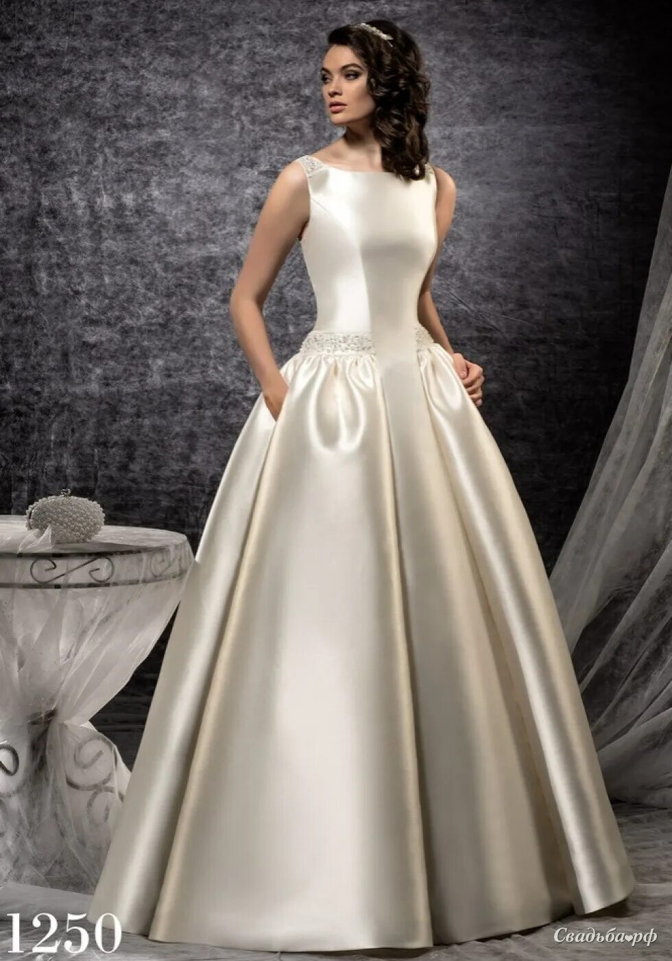 Платья в калининграде фото Купить свадебное платье 1250-О60151 (Alteza, цвета: белый, кремовый, ткань: атла