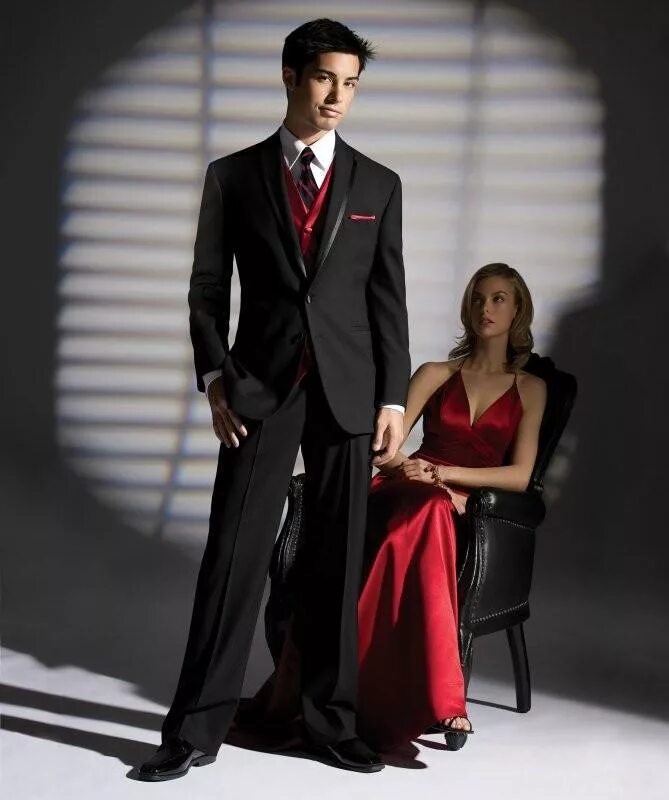 Платья в мужском стиле Приталенные смокинги для жениха светильник-серого цвета с Боковым Разрезом костю