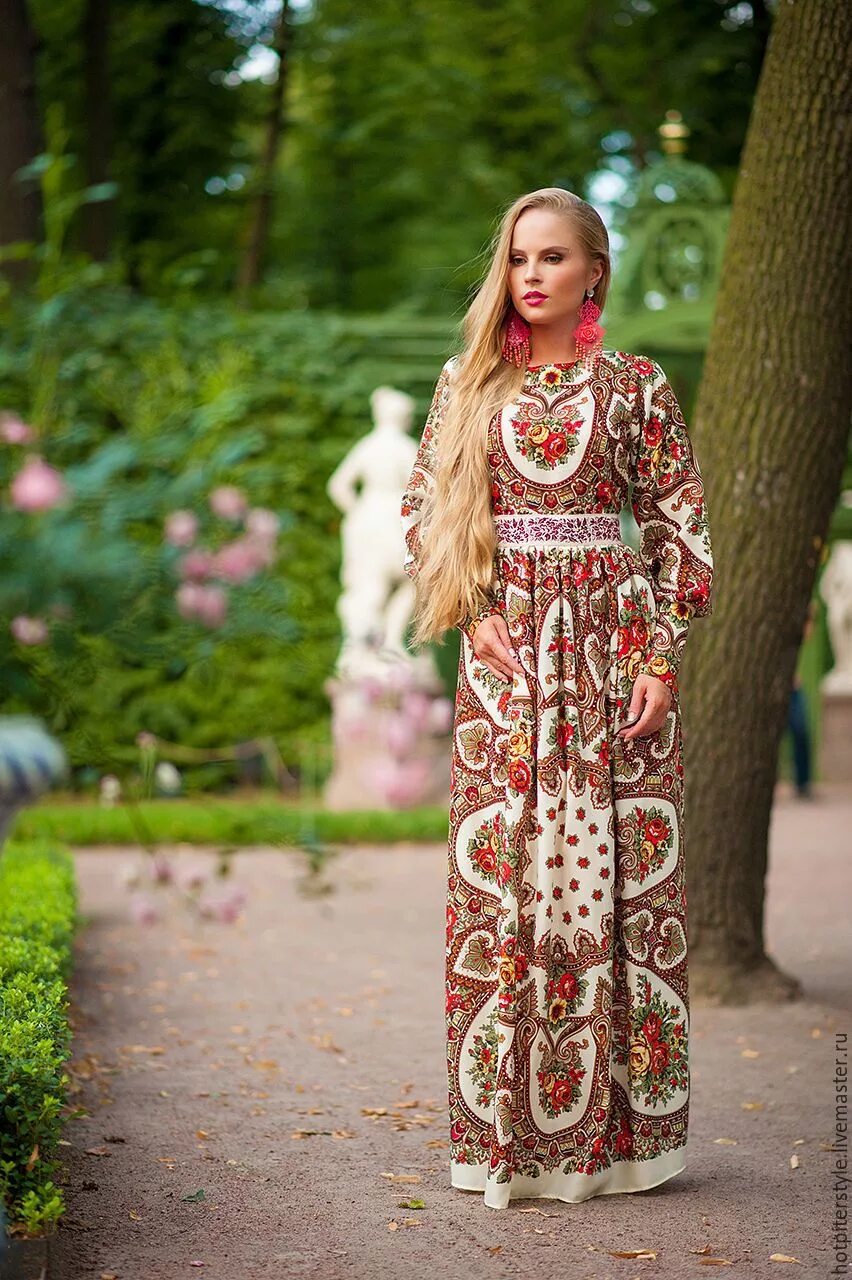 Платья в народном стиле фото "Любить по Русски" Платье в стиле бохо А-ля Русс в интернет-магазине на Ярмарке 