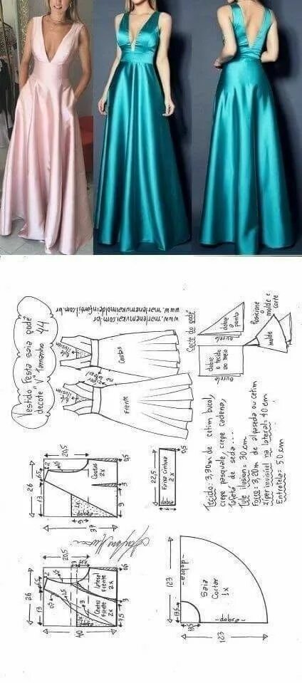 Платья в пол без выкройки Пин от пользователя Nattida Sangate на доске Patron - vestidos Выкройки одежды, 