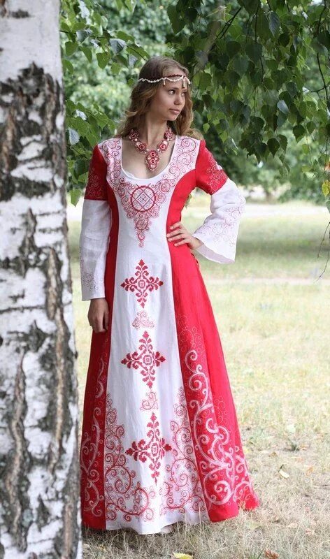 Платья в русском народном стиле фото Pin von вано auf Национальный костюм Kleidung, Russische kleidung, Handgemachte 