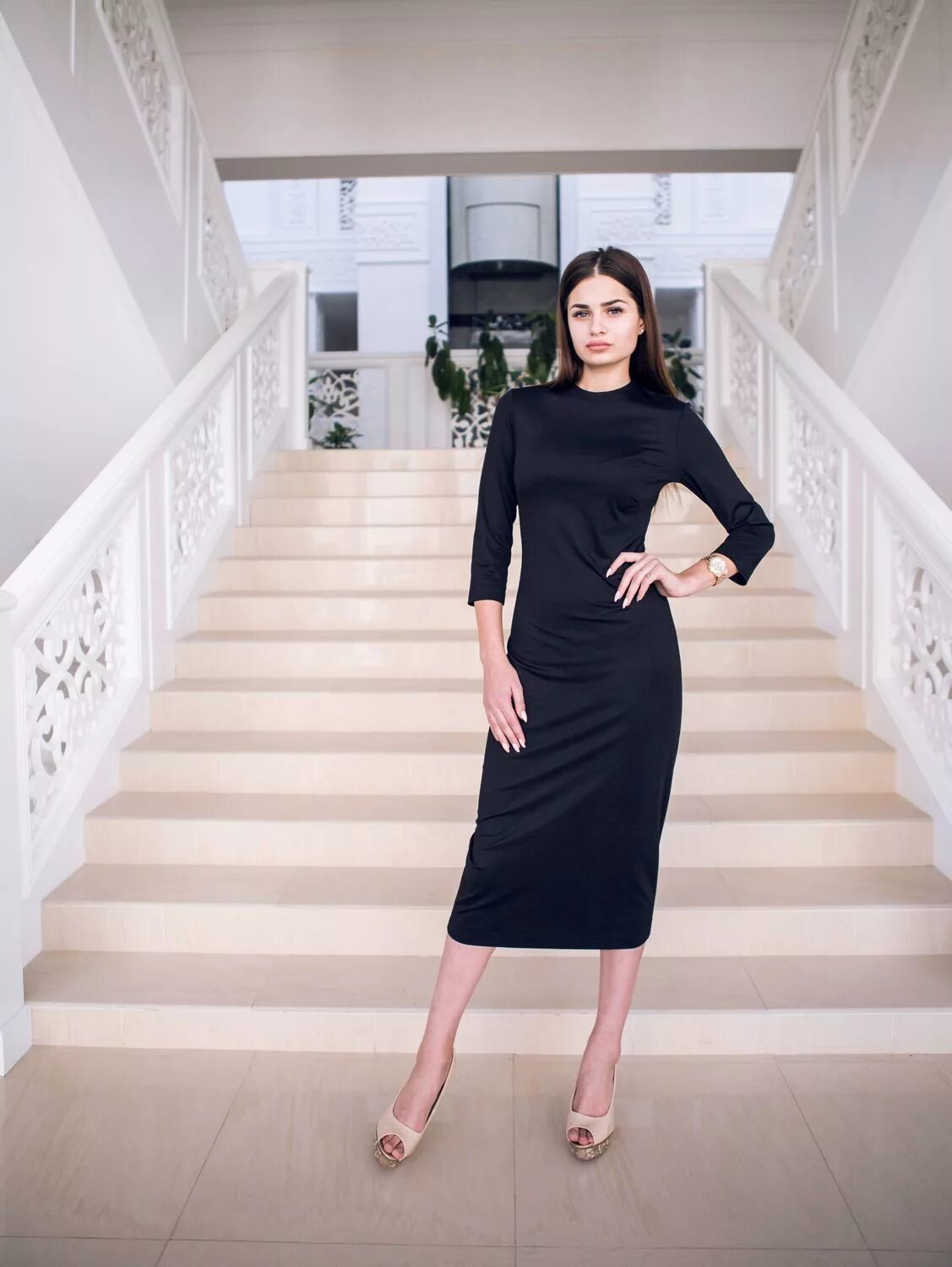 Платья в ставрополе цены фото Черное нарядное платье на работу и на каждый день в интернет-магазине на Ярмарке
