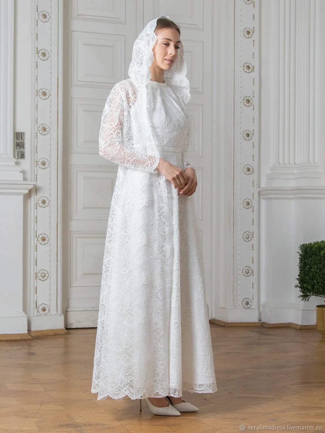 Платья в церковь фото Платье свадебное, венчальное, комплект платье и накидка с капюшоном в интернет-м