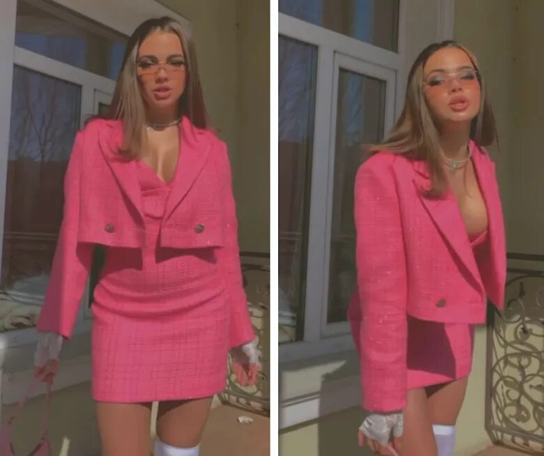 Платья вали карнавал фото Смело! Валя Карнавал примерила откровенный наряд в стиле total pink Lifestyle Се