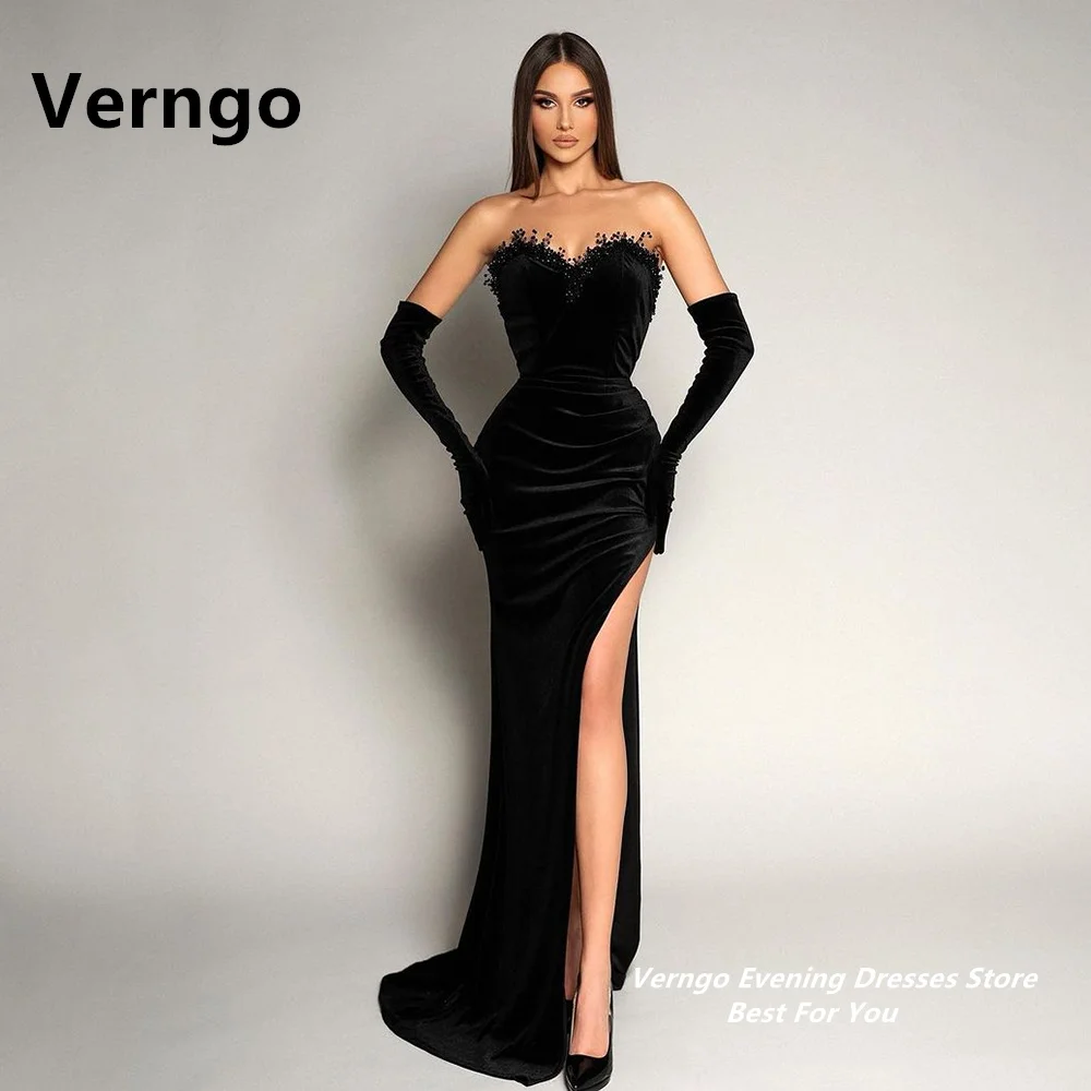 Платья вечерние 2024 тренды модные женские фото Вечернее плиссированное платье без рукавов Verngo с разрезом сбоку, длинное вель