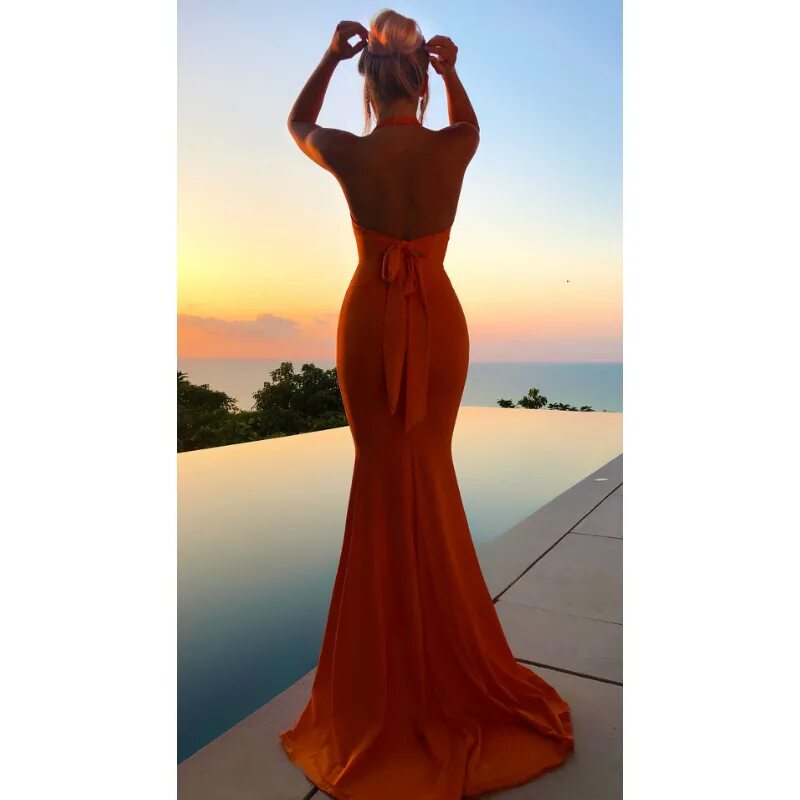 Платья вечерние фото спина Summer Off Shoulder Floor-Length Sexy Bodycon Dress Women Bandage Long Empire Or