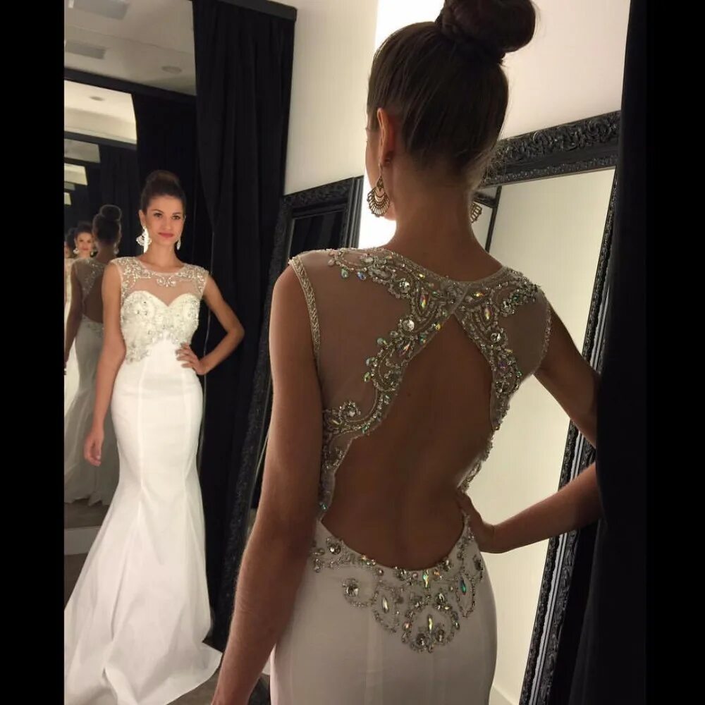 Платья вечерние фото спина Купить Vestido de Festa длинное платье-Русалка вечернее платье соблазнительное д