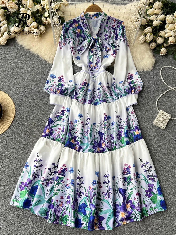 Платья во владимире цены и фото SINGREINY в винтажном стиле; Сезон осень принт вечерние платье женская обувь на 