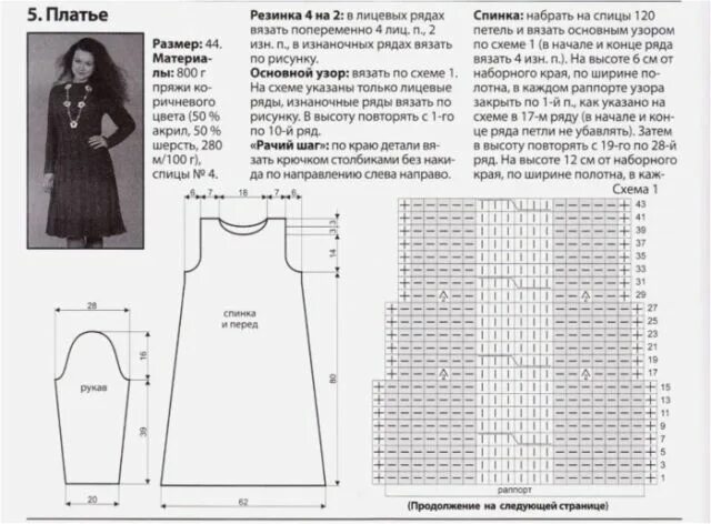 Платья вязаные спицами модные эксклюзив схемы Сорока - Разное OK.RU Вязание, Платья, Схемы вязания