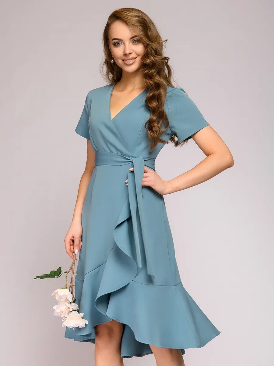 Платья женские фото цены Платье женское 1001dress 0112001-30030 голубое 44 RU - купить в Москве, цены на 