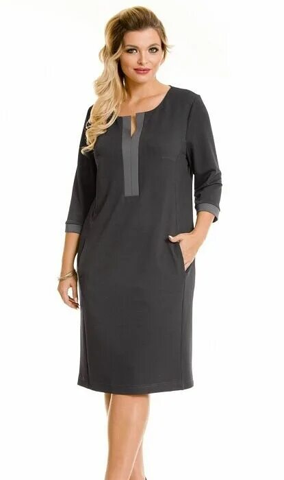 Платья женские фото цены Novita / Платье 629 графитовый Последний размер! Скидки. Повседневные платья