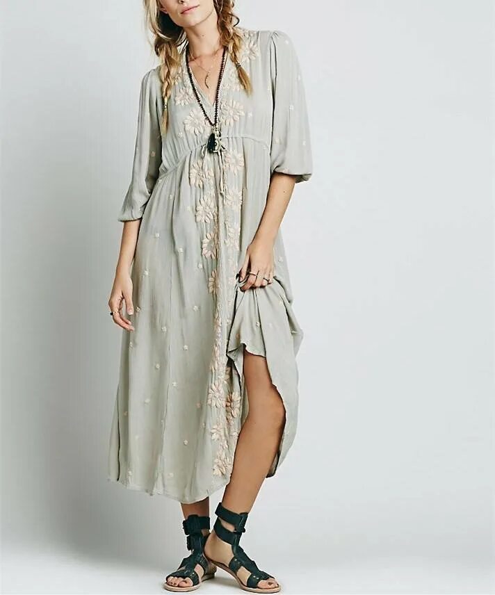 Платья женские стиль бохо купить Купить Есть Большие Размеры, Повседневный Свободный Стиль Платье Для Беременных 