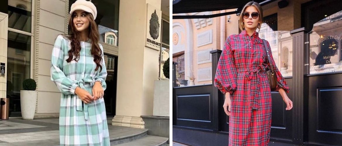 Платья женские стильные 2024 тренды фото Fashionable checkered dresses 2023-2024