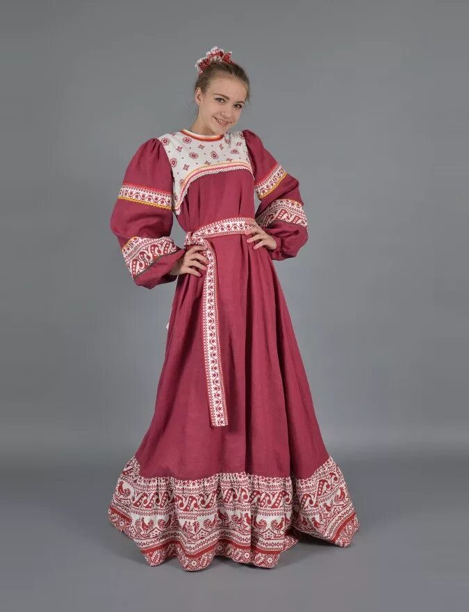 Платья женские в народном стиле Мастерская и ателье сценического и хореографического костюма Модный Силуэт - ДУХ