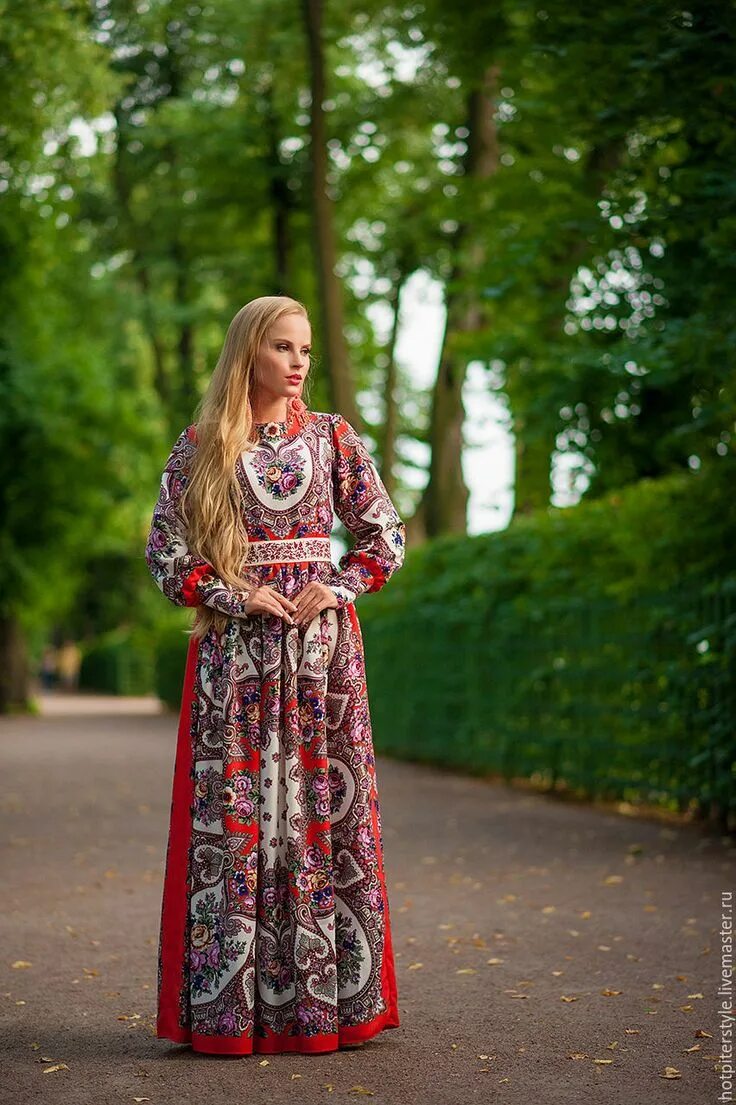 Платья женские в народном стиле "Любить по Русски" Платье в стиле бохо А-ля Русс в интернет-магазине на Ярмарке 