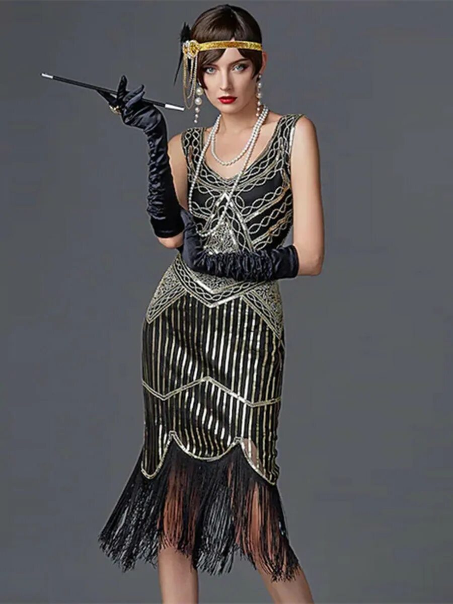 Платья женские в стиле великого гэтсби Платье-Чарльстон SIDAIMI 1920-х годов AliExpress