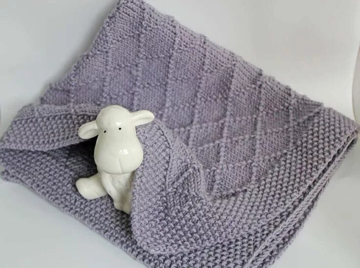 Плед для новорожденного спицами схемы фото Strickanleitung Babydecke Wunschkind, 2 Größen, für Anfänger Decke stricken baby