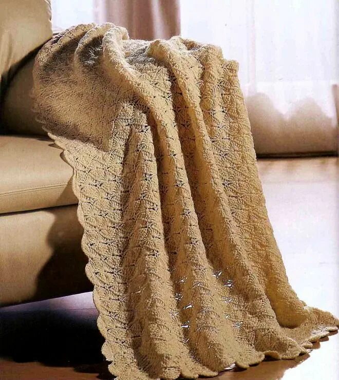 Плед фото схема 102) Gallery.ru / Фото #1 - Плед бежевый - yusya1982 Crochet square blanket, Cro