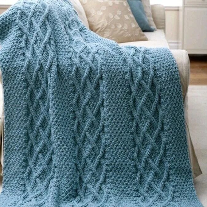 Плед фото схема Плед вязанный в интернет-магазине Ярмарка Мастеров по цене 32000 ₽ - RAQ6CRU Эле