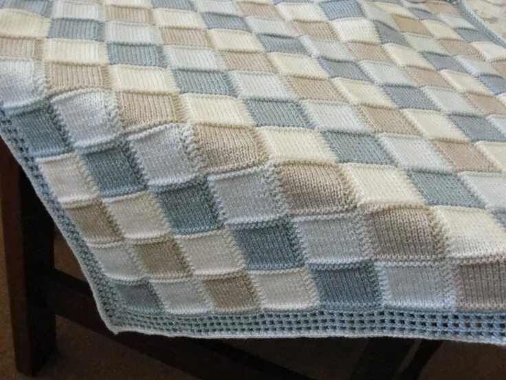 Плед фото схема No sewing up of squares or ending off of threads. Patchwork baby blanket, Blanke