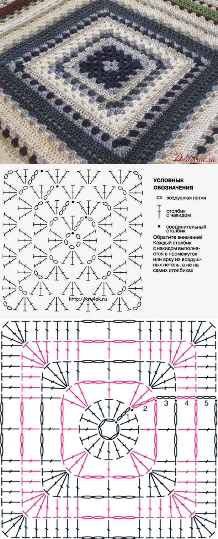 Плед из квадратов связанных крючком схемы Схема покрывала крючком квадрат: найдено 89 картинок