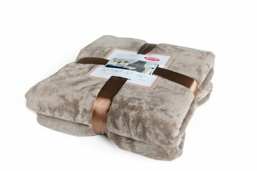 Плед из магнит косметик фото Koc puchaty 150X200 Beżowy, gruby koc na zimę jednobarwny JUST PLAIN