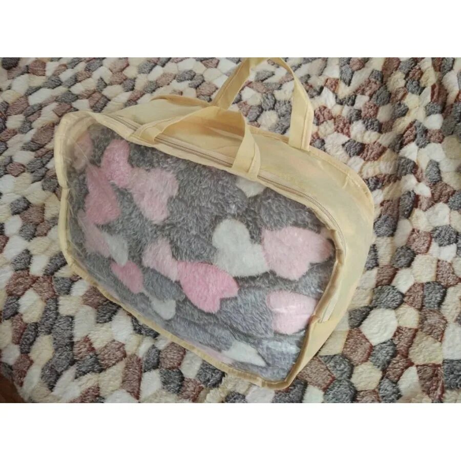 Плед из магнит косметик фото Плед с бамбукового волокна с сердечками