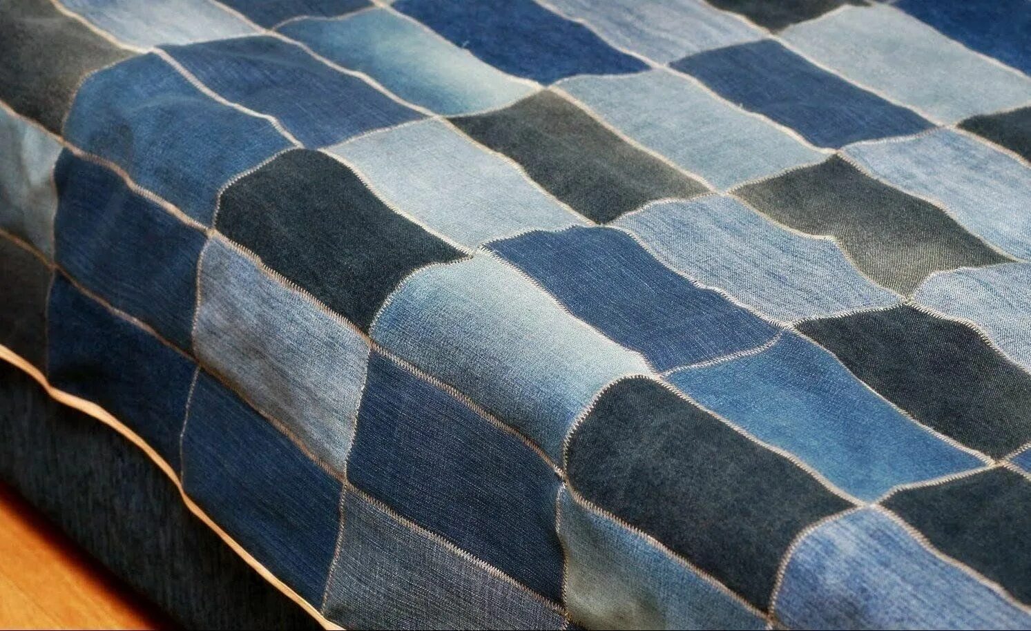 Плед из старых джинсов своими руками фото Мастер-класс "Джинсовый пэчворк для начинающих. Второй урок" 2023, Стерлибашевск