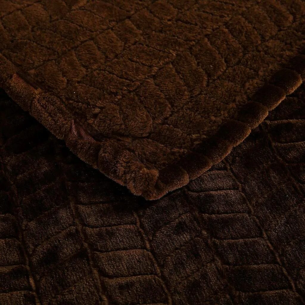 Плед коричневый фото Плед Sofi de Marko Орфей (шоколад) - купить за 7 759 руб. с доставкой в интернет