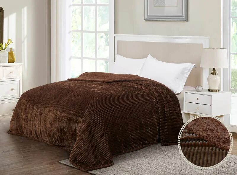 Плед коричневый фото Купить плед "kazanov.a." infanty (шоколад) велсофт, 160х220 в интернет магазине