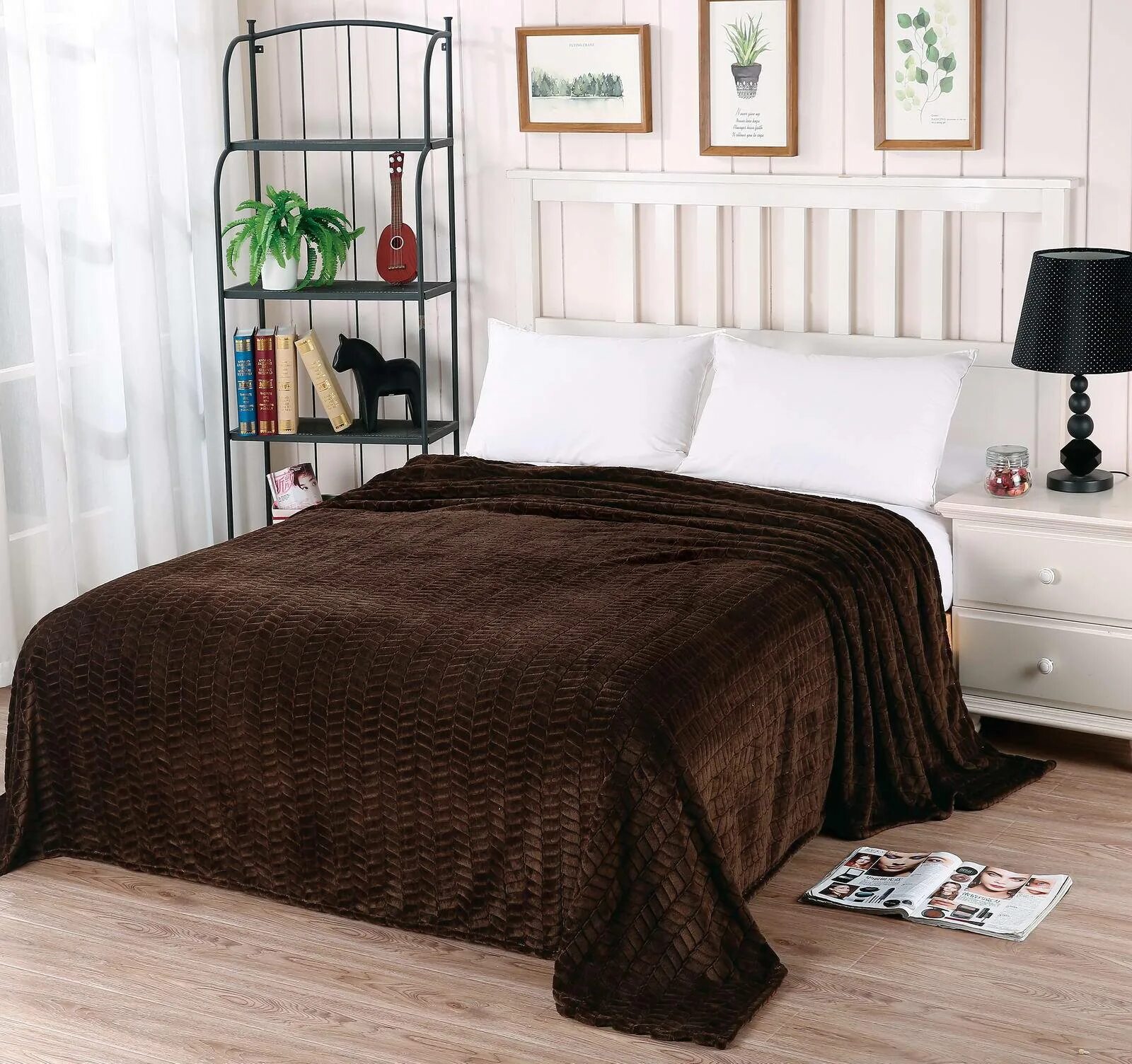 Плед коричневый фото Орфей (шоколад) Покрывало 220х240