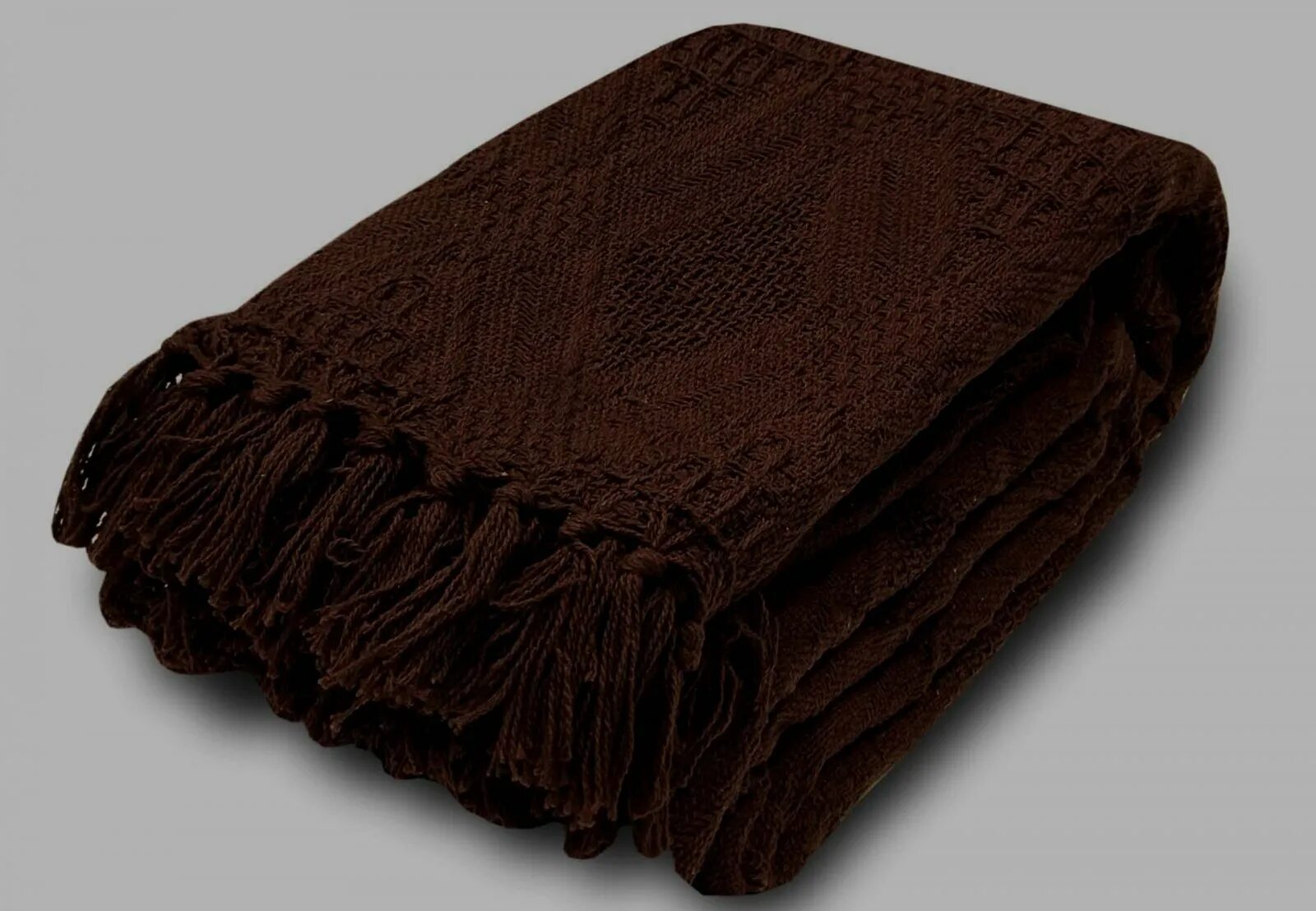Плед коричневый фото Плед-покрывало из хлопка, коричневый, 160x220 купить от 1966 руб в интернет мага