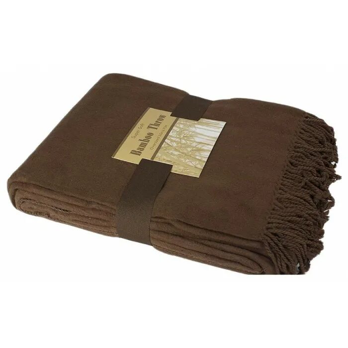 Плед коричневый фото Плед Bamboo Throw