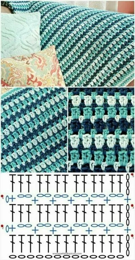 Плед крючком для начинающих однотонный схема 10 популярных идей на тему "вязанный детский плед крючком" для вдохновения