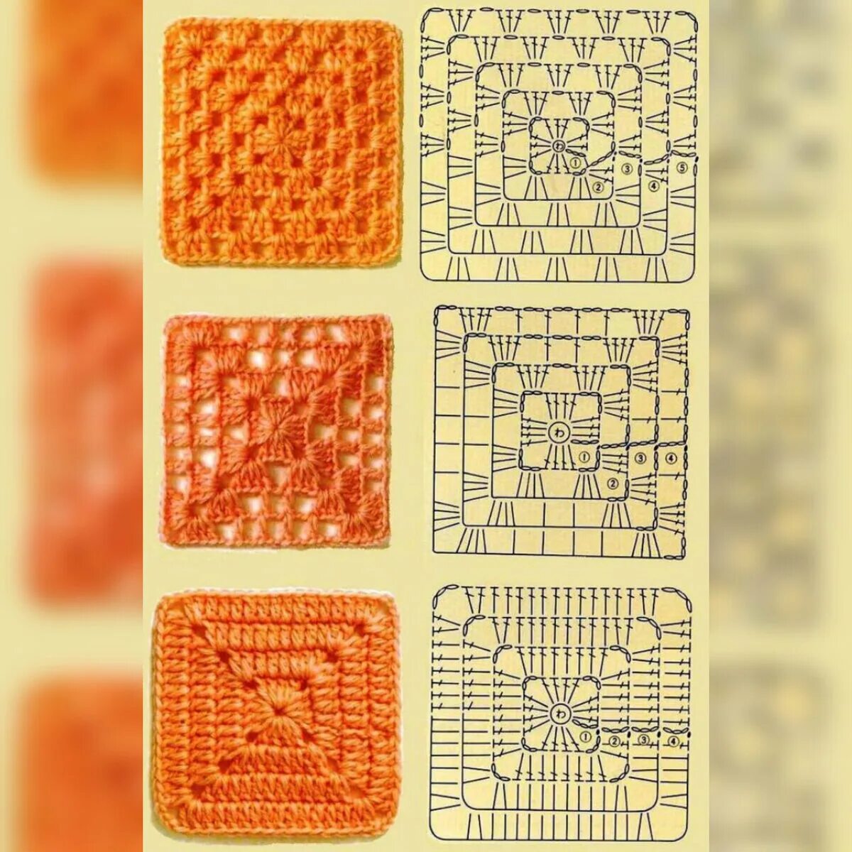 Плед крючком из квадратов схема "Бабушкин" квадрат. Подборка для вдохновения + схемы и мастер-класс Стильное вяз