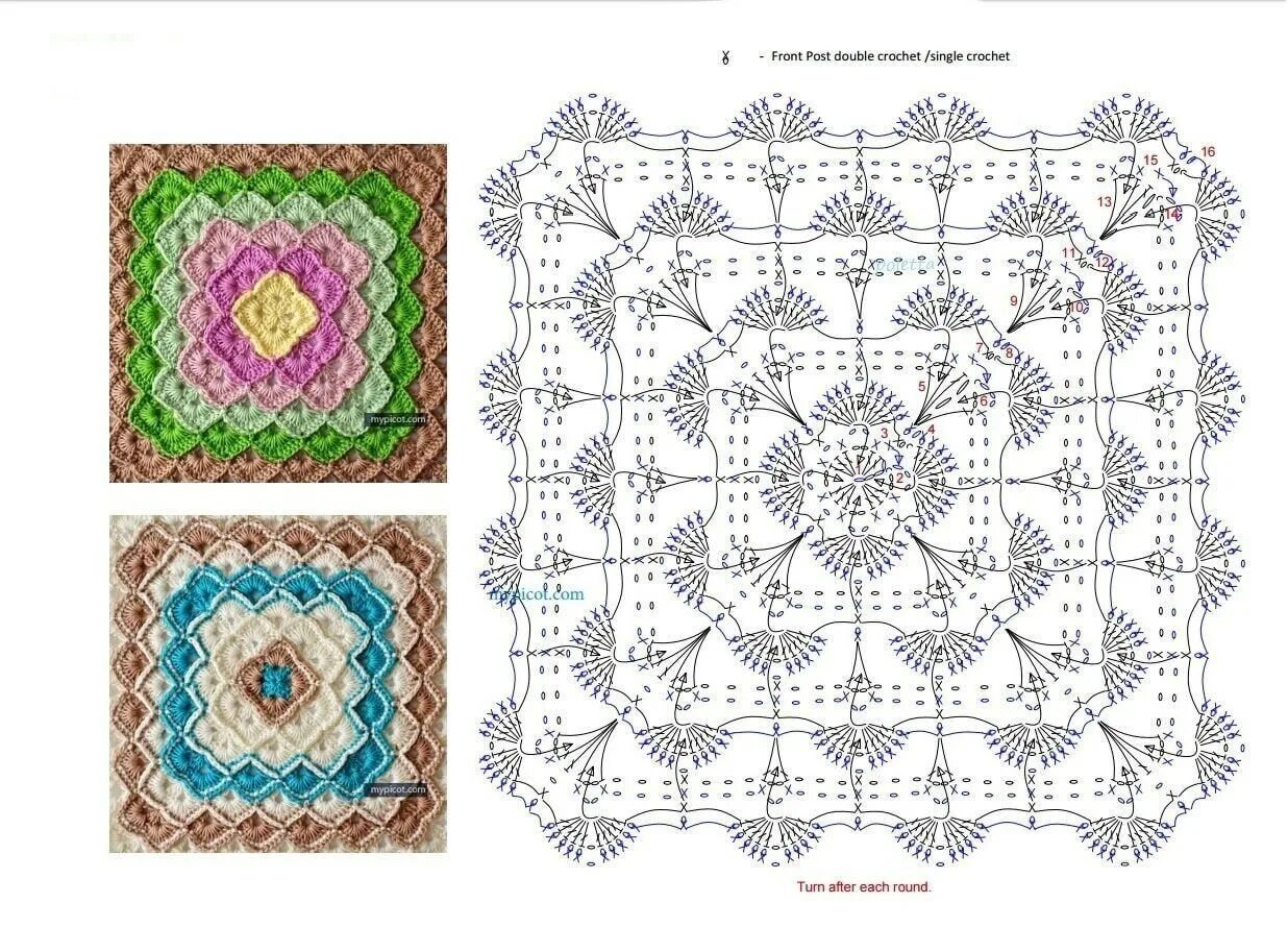 Плед крючком из пряжи схема Post #8947 - Секреты вязания (YPICsOqKGec1OGY6)