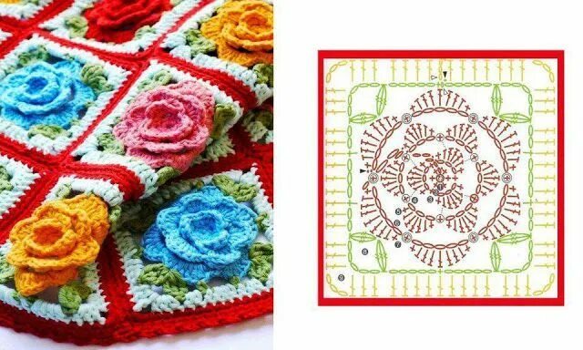Плед крючком со схемами цветочная поляна Узоры крючком Crochet bedspread pattern, Granny square crochet patterns free, Gr