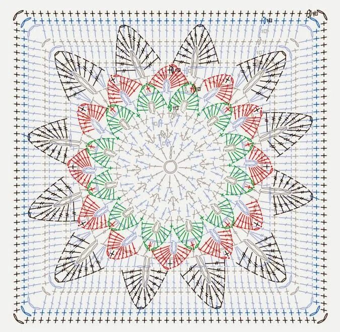 Плед крючком со схемами цветочная поляна Marisabel crochet Crochet bedspread pattern, Crochet motif, Crochet bedspread