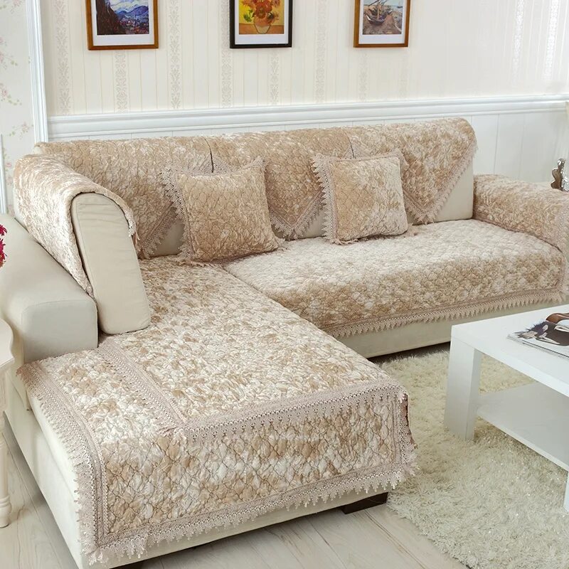 Плед на диван фото цена Купить Покрывало для дивана Подгонянный осень и зима золото бархат диван подушка