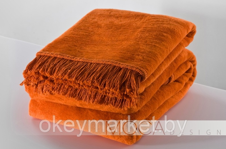 Плед оранжевый из магнит косметик фото Плед двухсторонний Desing 150х200, оранжевый: продажа, цена в Бресте. Пледы и по