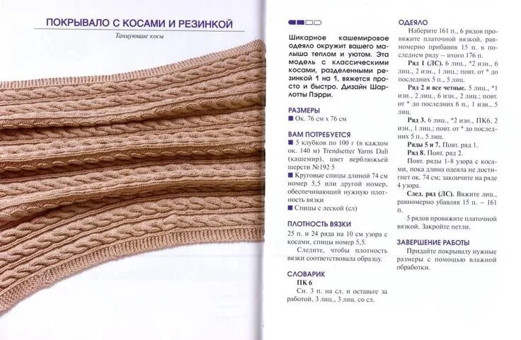 Плед с косами спицами схема и описание Вязаное покрывало спицами: 18 вариантов со схемами и описанием Knee high sock, S